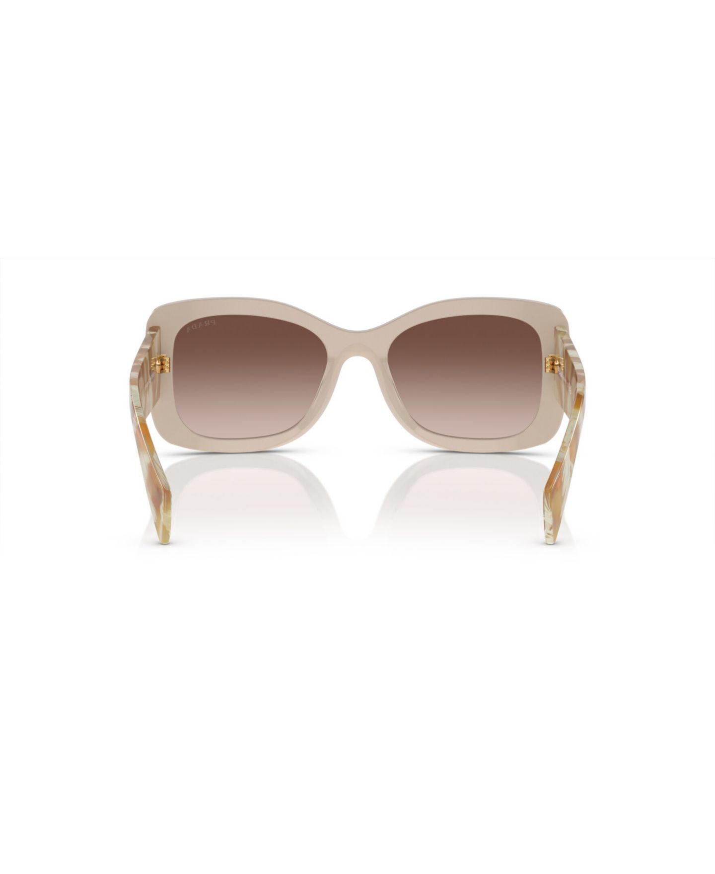 Женские солнцезащитные очки PRADA Oval Sunglasses, PR A08S, цвет: Пустынный — фото 4
