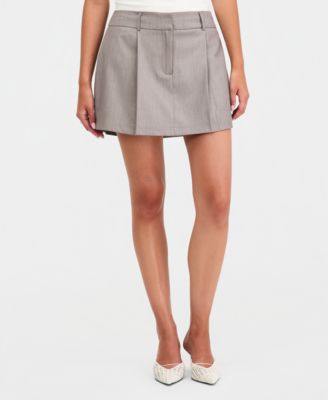Women's Pleated Suiting Mini Skort