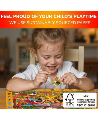 4x100 Pcs Jigsaw Puzzles Search and Find for Kids 4-6