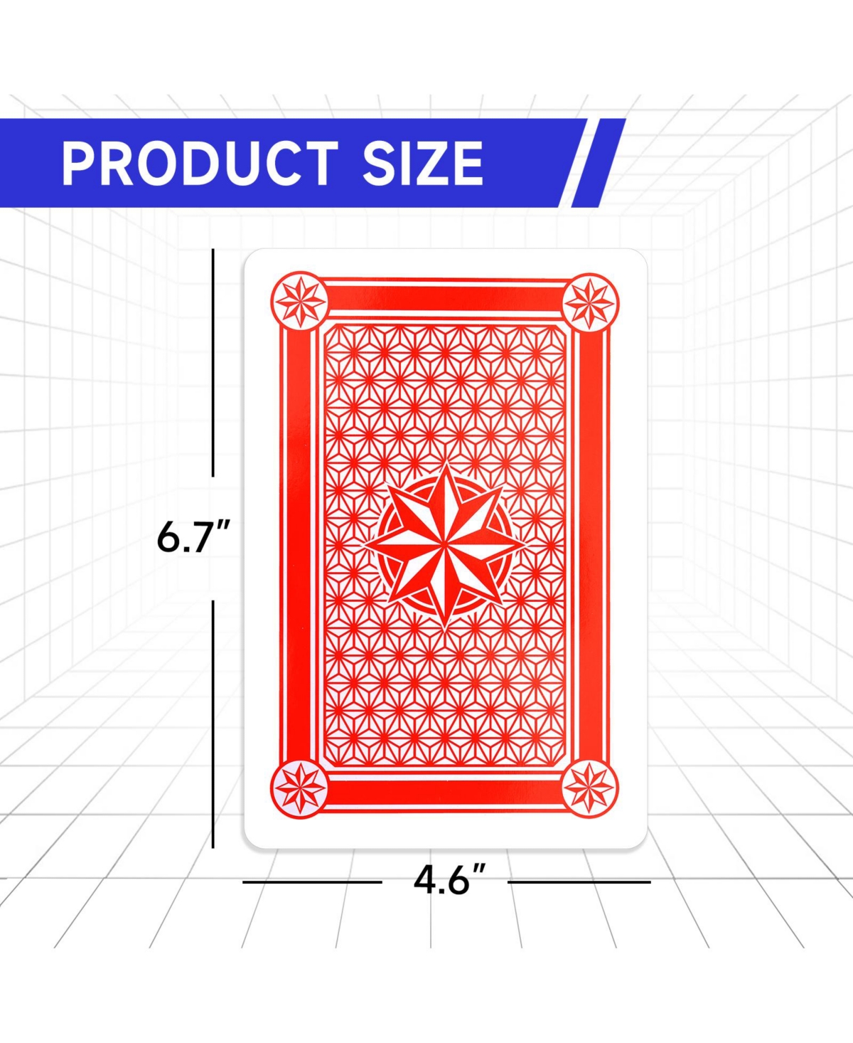 Gse Games & Sports Expert 5"x7" Jumbo Playing Cards, Giant Playing Cards, Oversized Extra Large Card Game for Kids & Seniors