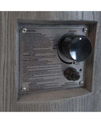 20 Inch Round Outdoor Gas Fire Pit with 32000 BTU Burner and Lava Rocks