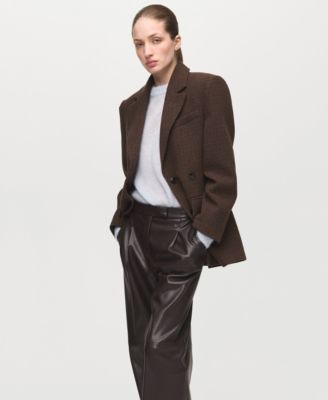 Women's Wide-Leg Faux-Leather Pants