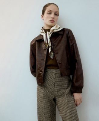 Women's Houndstooth Wool-Blend Pants