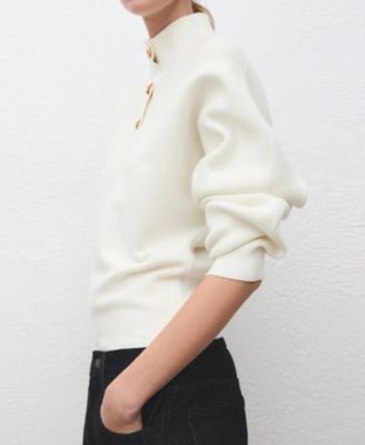 Women's Jewel Buttons Turtleneck Sweater