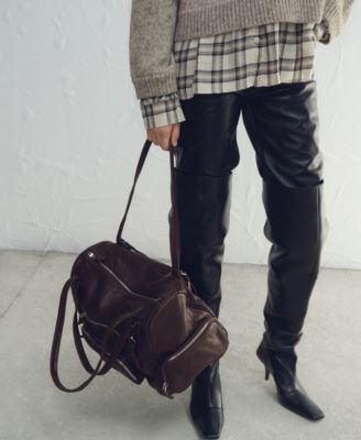 Women's Large Leather Bowling Bag