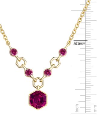 Amethyst (2.5 ct. t.w.) Hexagon Pendant Necklace in Sterling Silver (Also Available in Multi-Stones)