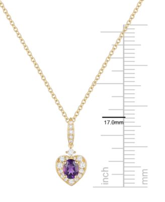 2-Pc. Amethyst (1 ct. t.w.) and Lab-Grown White Sapphire (0.2 ct t.w.) Earrings And Necklace Set in 14k Gold Over Sterling Silver (Also Available in Ruby)