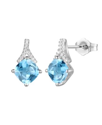 2-Pc. Amethyst (3.2 ct. t.w.) and Lab-Grown White Sapphire (0.18 ct. t.w.) Earrings and Pendant Set in 14k Gold Over Sterling Silver (Also Available in Other Gemstones)