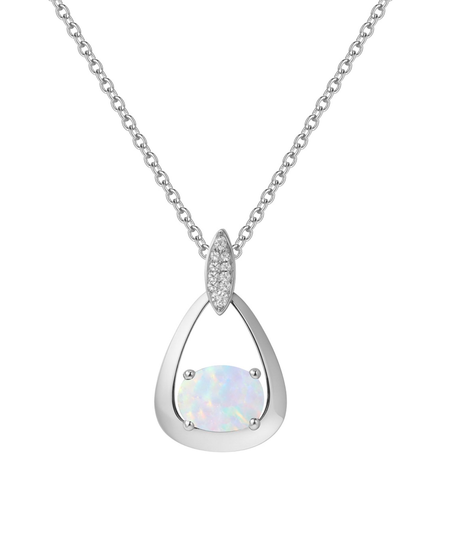 2-Pc. Lab-grown Ruby (3.5 ct. t.w.) and Lab-Grown White Sapphire (0.03 ct. t.w.) Earrings And Pendant Set in Sterling Silver (Also Available in Opal, Amethyst, Sapphire and Blue Topaz)