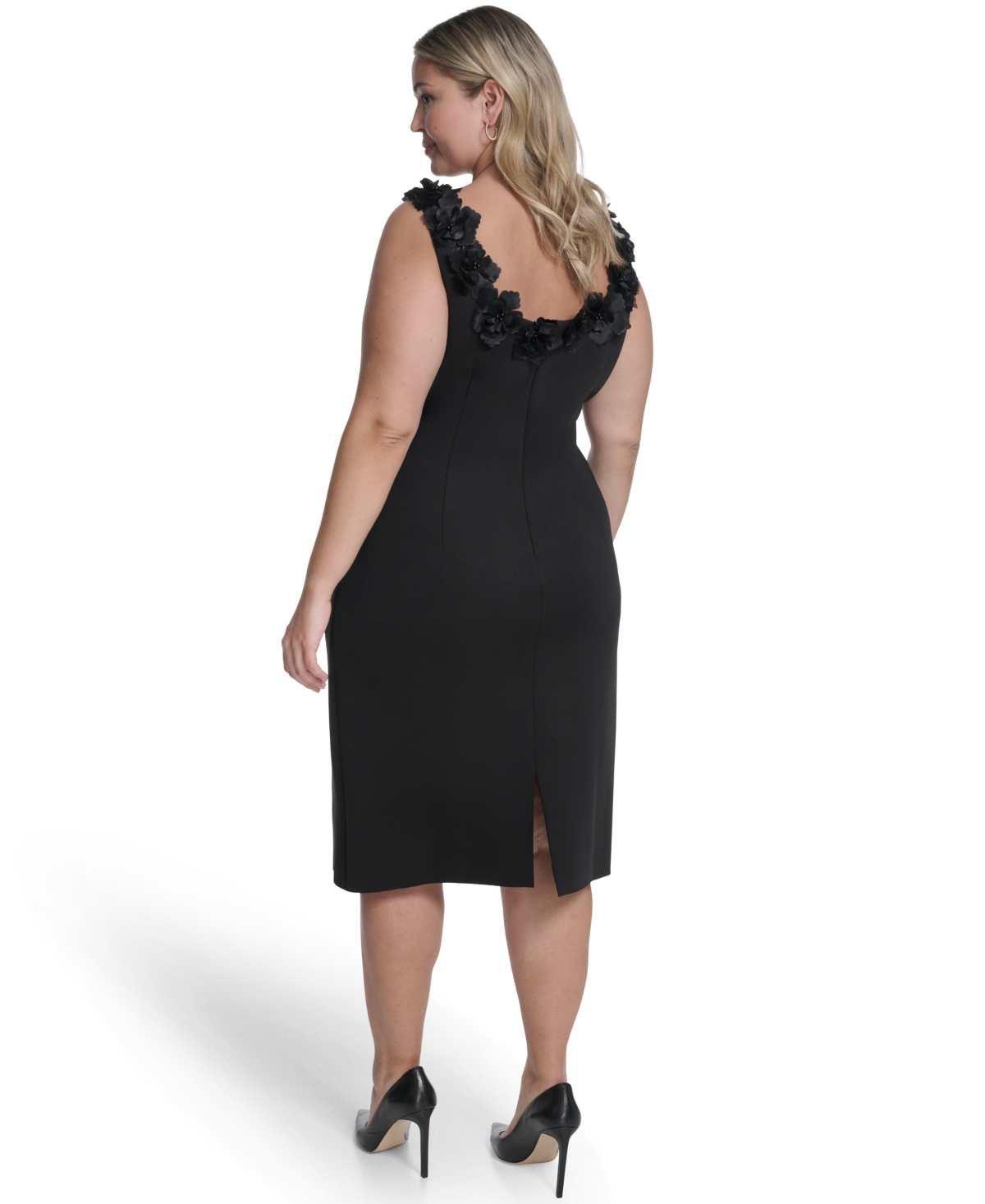 Eliza J Plus Scoop Neck Cocktail Dress