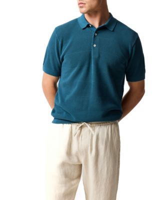 Men's Masons Flat Knit Polo Shirt