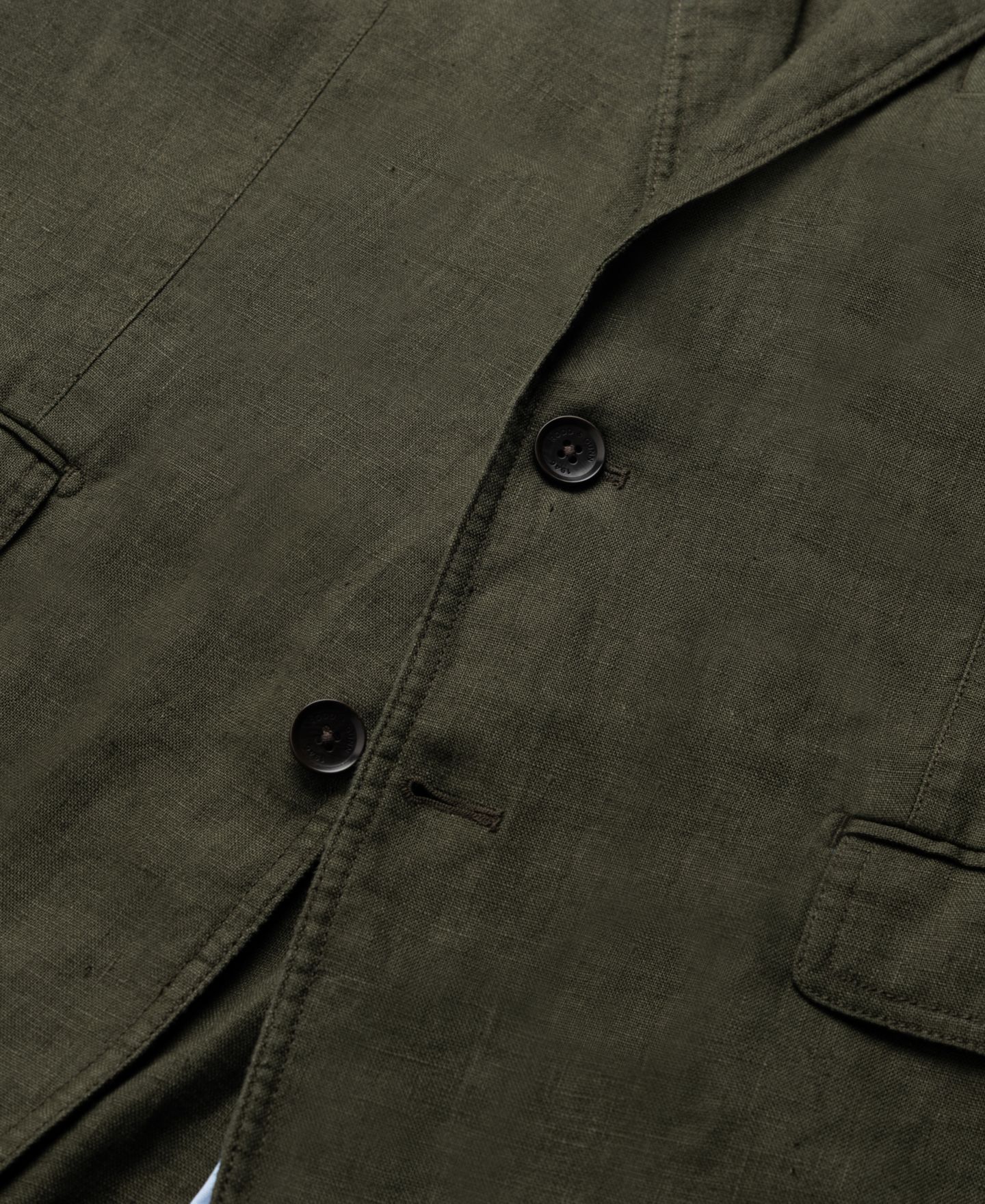 Мужская куртка Rodd & Gunn Campbell Linen, цвет: Тёмный оливковый — фото 4