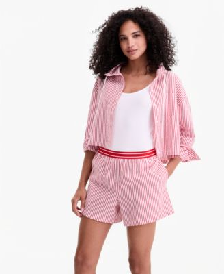 Women's Striped Boxer-Style Shorts