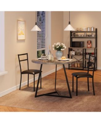 Kitchen Table Round Dining Table Set for 2 Kitchen Table for Dining Room, Home Office, Living Room