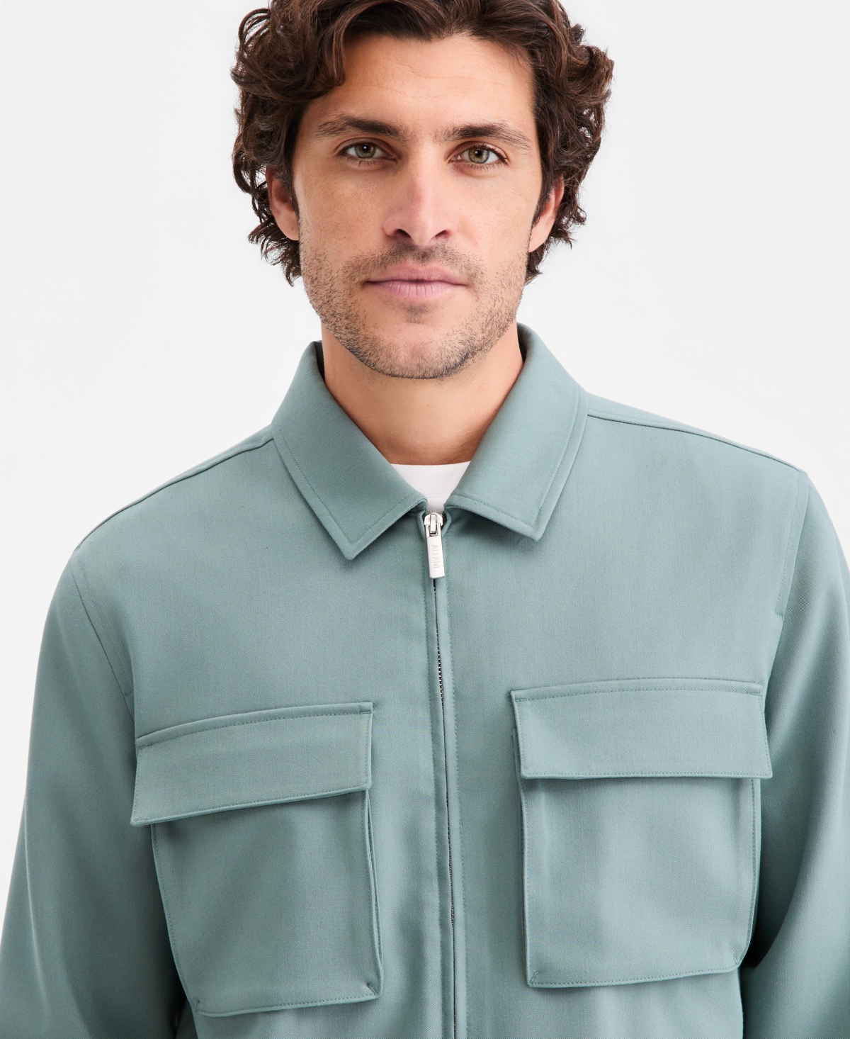 Alfani Men's Athlux Harrington Collar Full-Zip Jacket, Macy's Exclusive