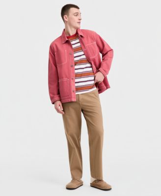 Men's Chore Jacket, Striped T-Shirt and Relaxed Chino Pants