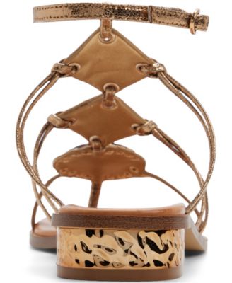 Women's Sandjewel Square Toe Gladiator Flat Sandals