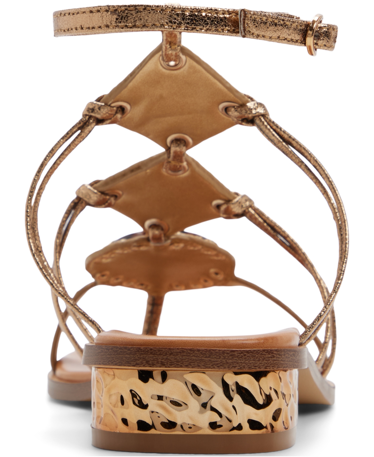 Aldo Women's Sandjewel Square Toe Gladiator Flat Sandals