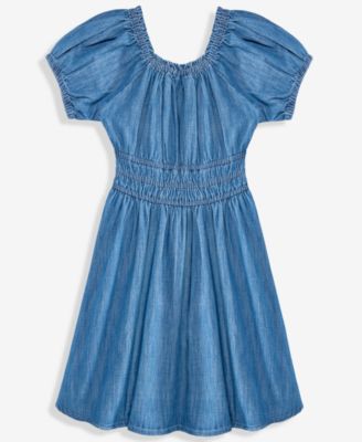 Girls' 5-20 Cotton Chambray Juliet Dress