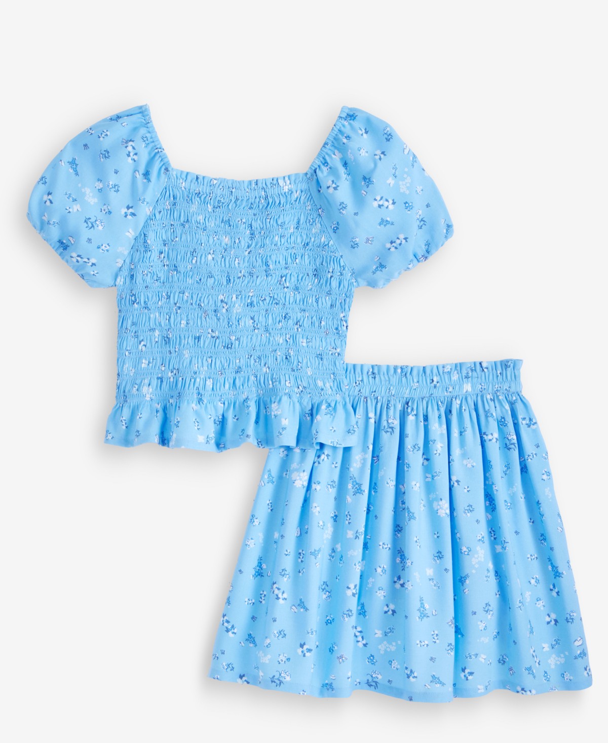 Детские Epic Threads Girls' 5-20 Puff-Sleeve Smocked Top & Skirt, 2-Piece Set — фото 1