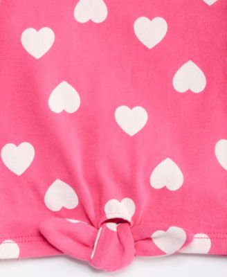 Girls' 12M-5T Heart Tie T-Shirt