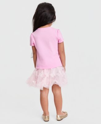 Girls' Toddler 2T-5T Ribbed Embroidered T-Shirt