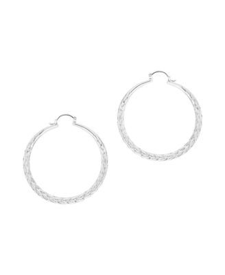 Braided Click Top Hoop Earring