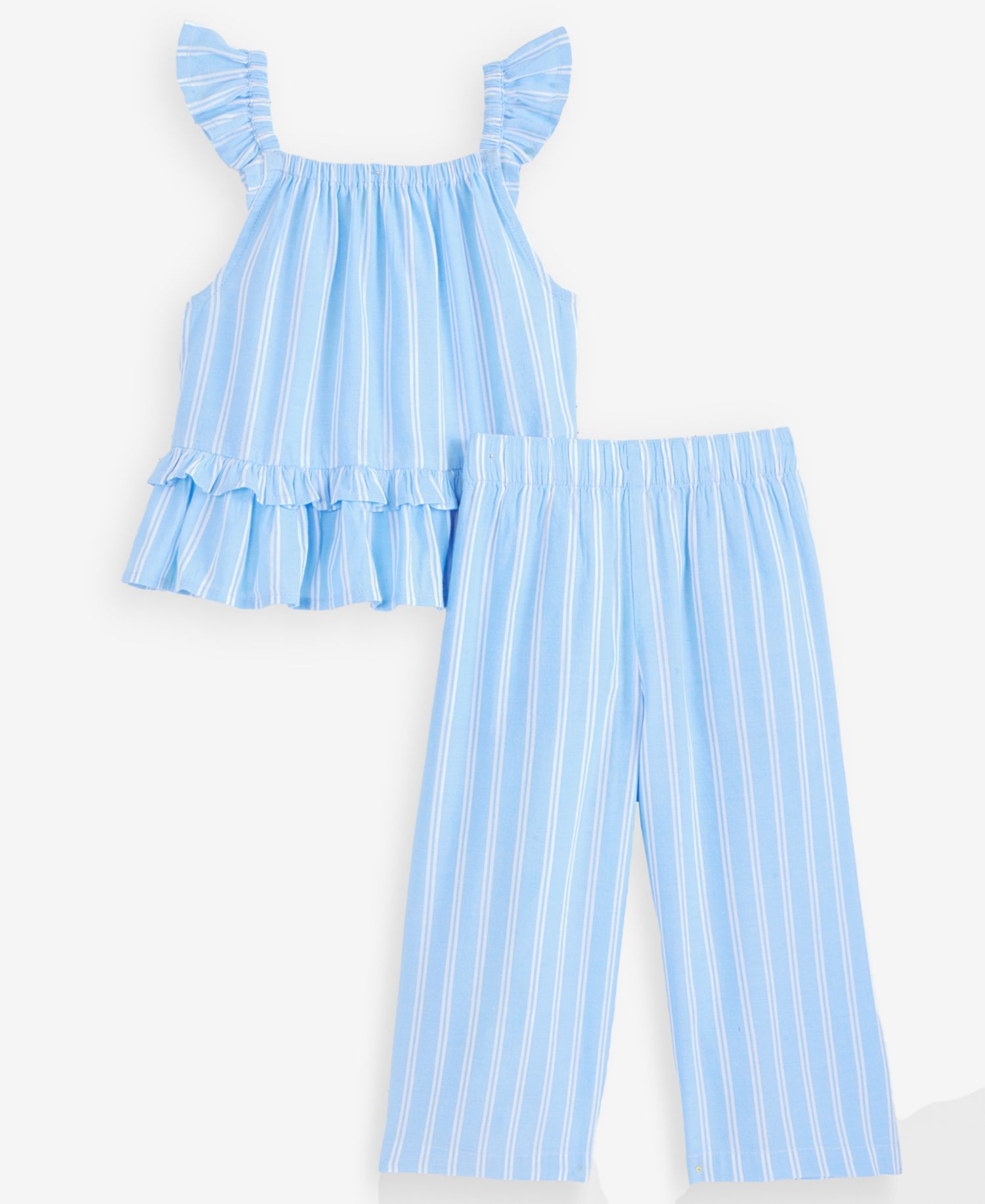 Girls' 12M-5T Striped Top & Pants, 2-Piece Set