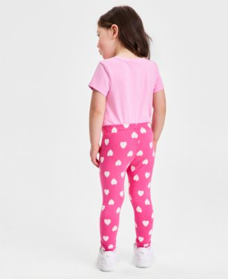 Girls' 12M-5T Heart-Print Leggings