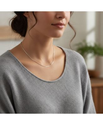 Ultra Thin 018 Gauge 0.5MM Thin14K Rose Gold Box Chain Necklace 18 Inch