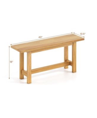 Teak Wood Patio Bench for Porch, Garden, and Poolside