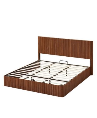 King Size Lift Up Storage Bed Frame, Walnut