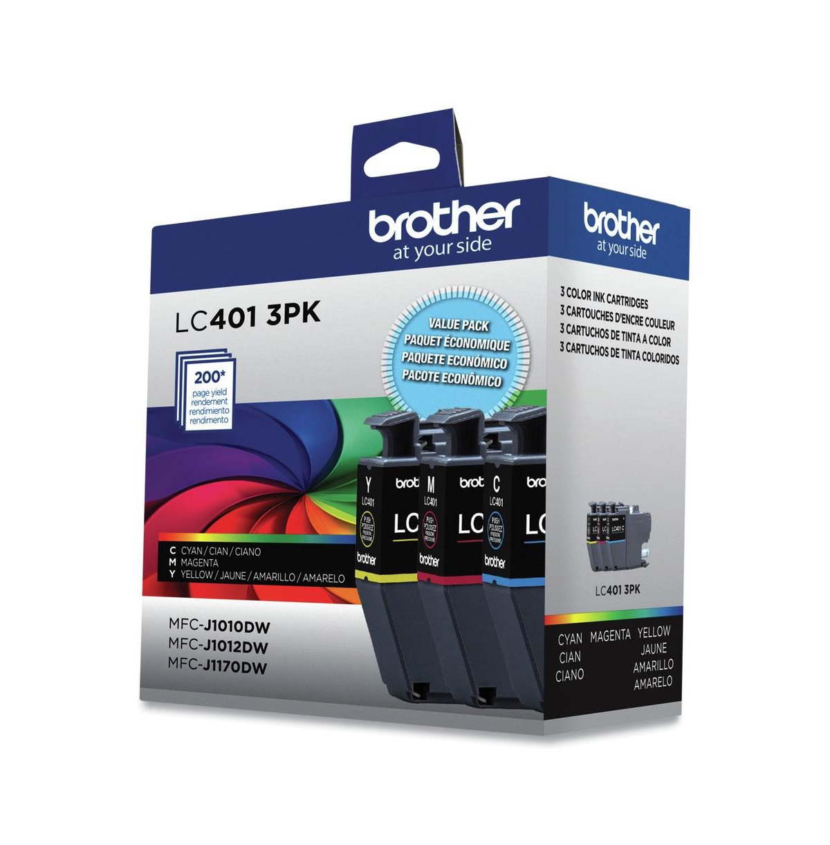 Brother LC4013PKS 200 Page-Yield Ink - Cyan/Magenta/Yellow (3/Pack