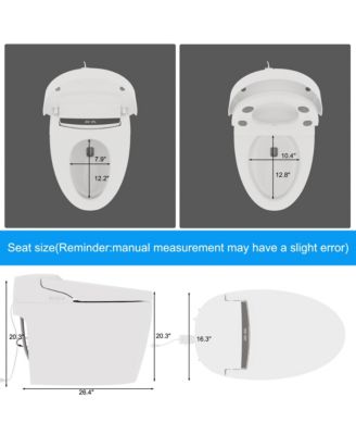 Smart Toilet With High end pulse flushing | Instant heating | Antibacterial seat ring | Wireless remote control | Vortex flushing