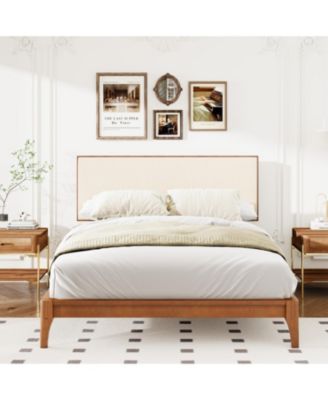 Streamdale Bamboo Platform Bed with Adjustable Headboard