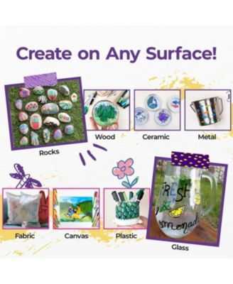 Pastel Acrylic Paint Pens  - Extra Fine Tip Brush Pens & Fabric Markers for Drawing & Art Supplies - Acrylic Paint Markers