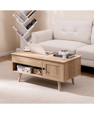 Lift Top Coffee Table with Storage and Hidden Compartment