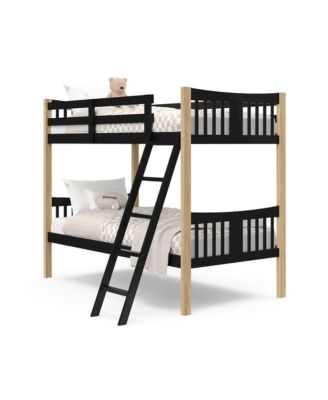 Caribou Twin-over-Twin Bunk Bed (Black with Brown)