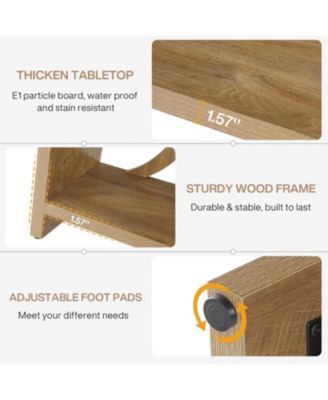 70.9 inch Extra Long Console Table, Farmhouse Sofa Table Behind Couch with 2 Tier Storage Shelf, Narrow Entryway Hallway Accent Table