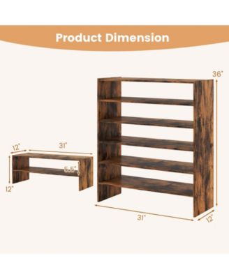 6-Tier Shoe Organizer Rack for Entryway with Anti-Tipping