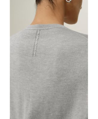 Women's Round-Neck Silk Cashmere Cardigan