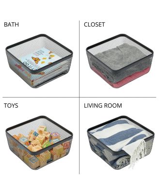 Metal Mesh Pantry Basket for Kitchen Storage - Set of 4