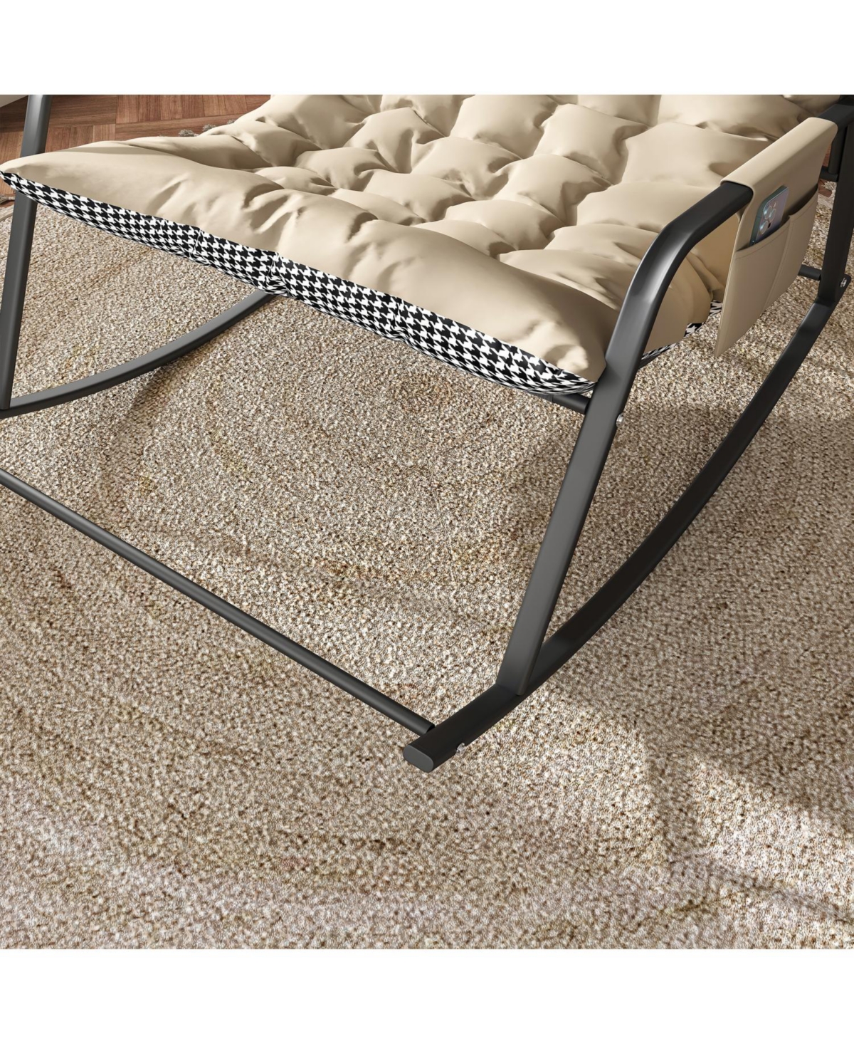 Streamdale Furniture Rocking Chair with Storage, Cushions, Armrests - Indoor/Outdoor (Off White