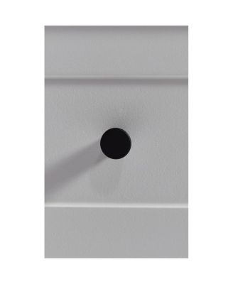 TV Cabinet Set: 113.5"W Wall Unit with 2 Sideboards, White/Walnut