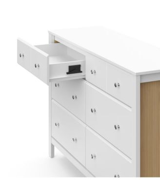 Horizon 6 Drawer Dresser (White with Driftwood)