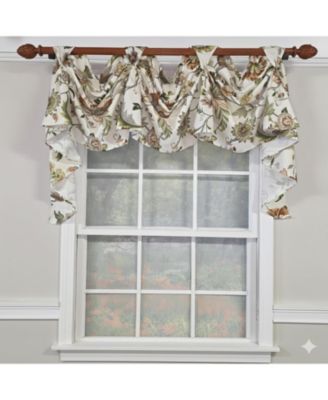 Zanzibar 3-S Victory 100% Cotton Tab Top Swag Window Curtain 54" x 25" Orange