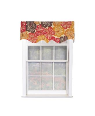 Wild Hibiscus Regal 100% Cotton Rod Pocket Lined Window Valance 50" x 17"