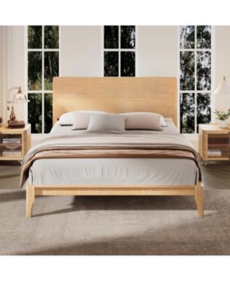 Queen Bamboo Platform Bed - No Box Spring Needed
