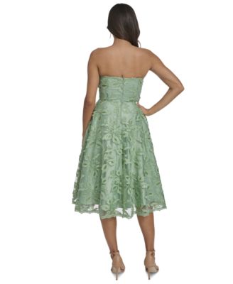 Women's Strapless Fit & Flare Midi Dress