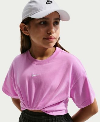 Girls' 7-16 Sportswear Essential Cotton Swoosh Logo T-Shirt